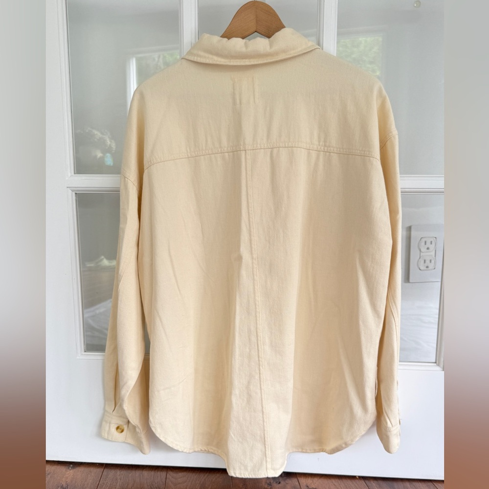 Thread & Supply Cream Lightweight Shirt Jacket women size L - Picture 2 of 9